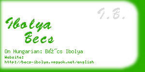 ibolya becs business card
